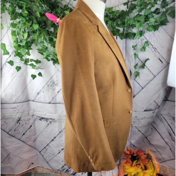 ENKA Petal Suede (Faux) Golden Touch Vintage Blazer, Union Made USA - Picture 7 of 10